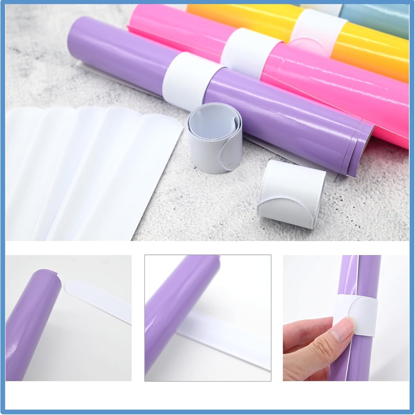 Skiennix Vinyl Roll Holders - 50 Pcs Storage Solution for Craft Room & DIY Projects