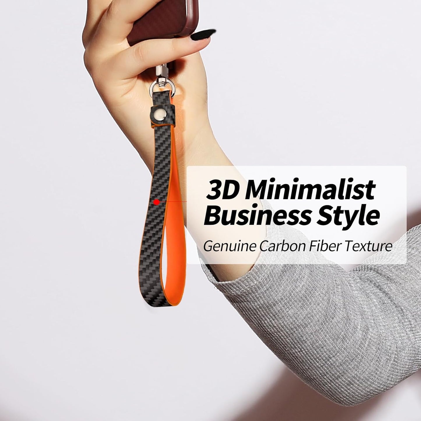 Carbon Zone Carbon Fiber Phone Wrist Strap,Phone Chain Wristlet,Anti Theft Strap,Universal Mobile Device Chain Lanyard