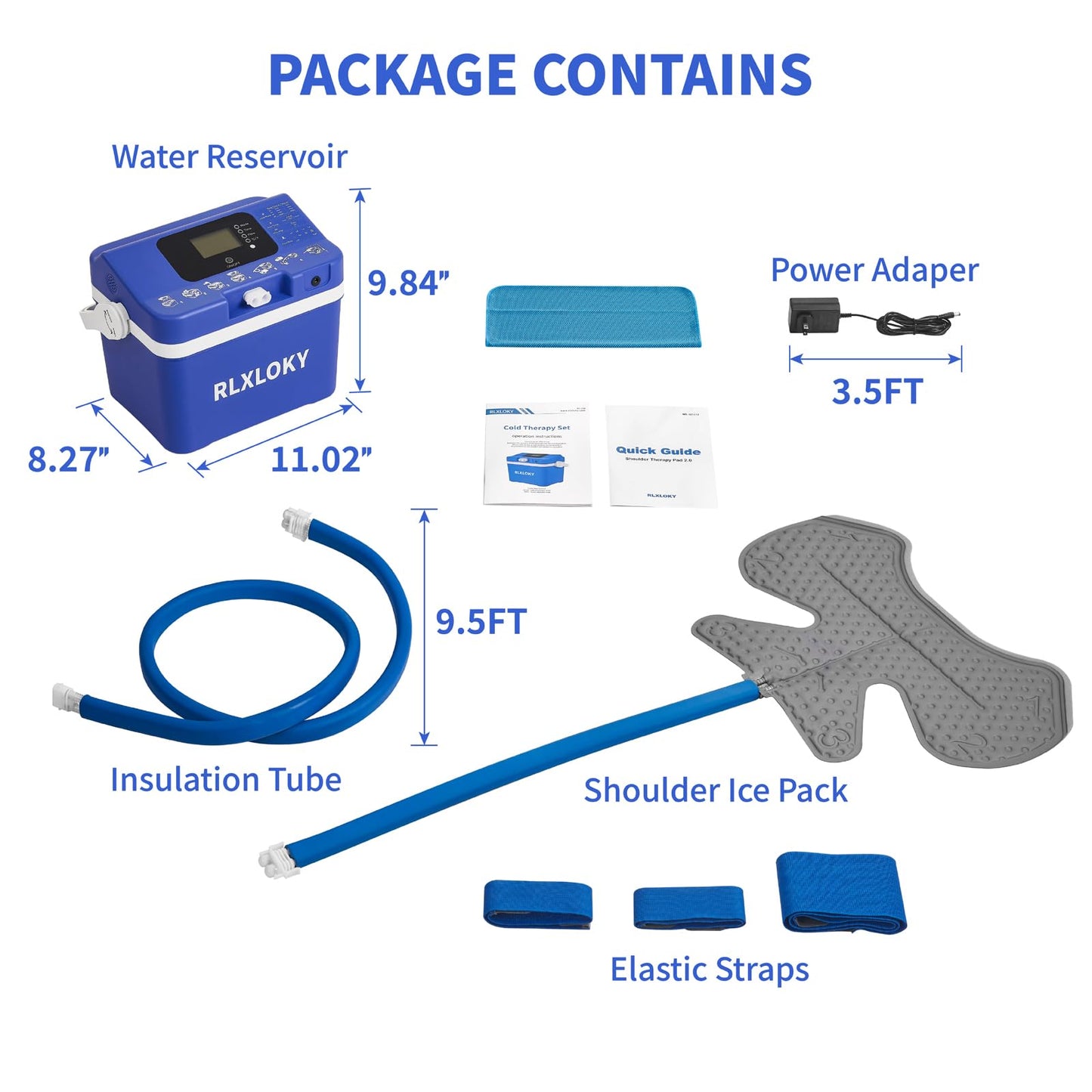 RLXLOKY 3.0 Cold Therapy Machine with Programmable Timer, Shoulder Ice Machine After Surgery,Cryotherapy Pain Relief System with Temp Display