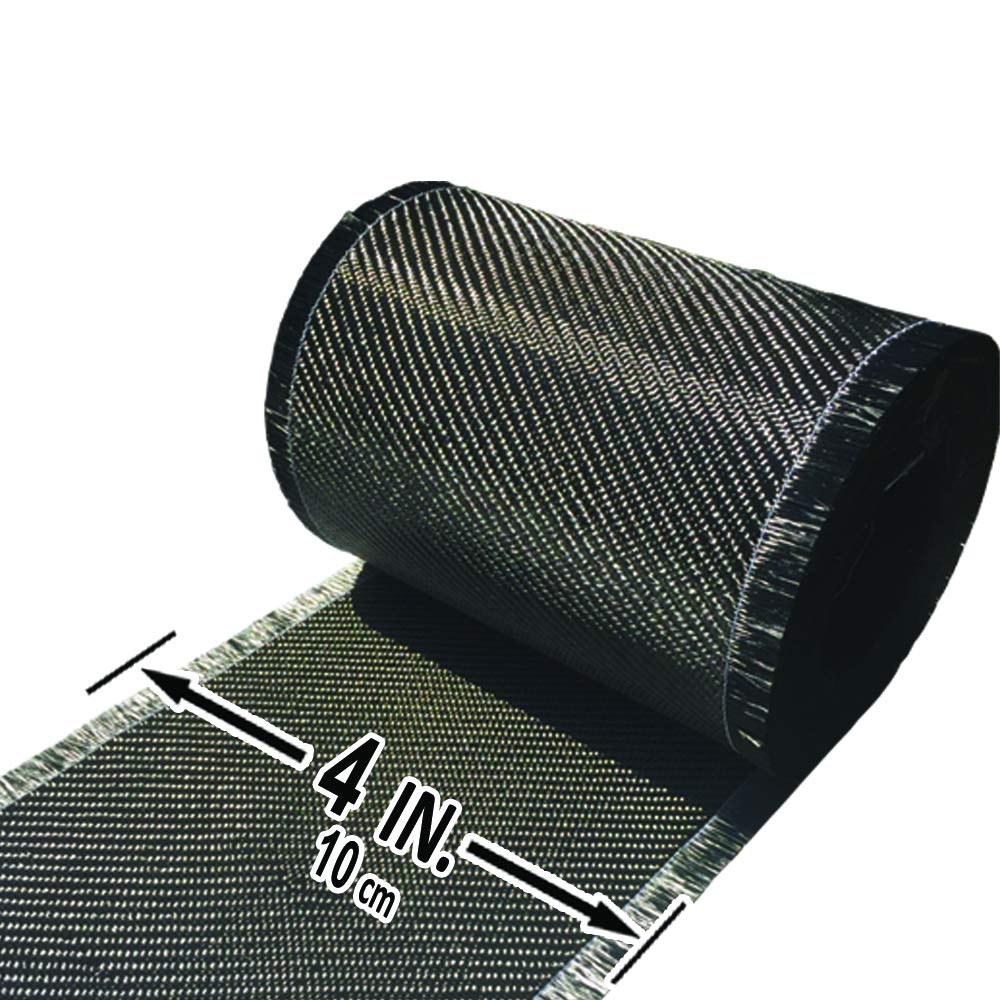 KARBXON - 50 ft x 4 in - Carbon Fiber-Basement Wall Crack Repair Kit - Carbon Fiber Foundation Wall Repair - Easy to Use Includes Instructions & Epoxy