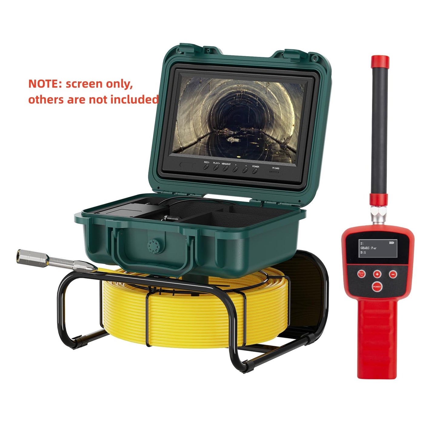 Sewer Camera Replacement Ultra High Definition 9inch Display Screen w/16GB DVR Video Rcording,JQKJCAM Drain Pipe Borescope Accessory,Monitor of Pipe Inspection Camera SP09A SP09F 9600F WP90F