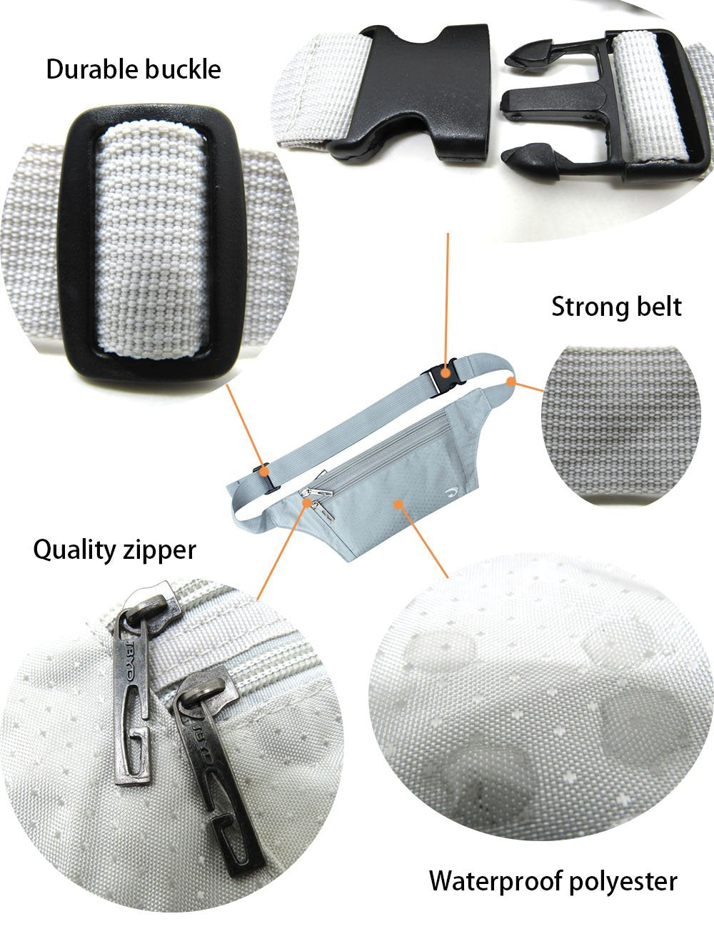 Naoki Outdoor Sports Running & Jogging & Travel Waterproof Utralthin Waist Pack/Bag Runner Belt
