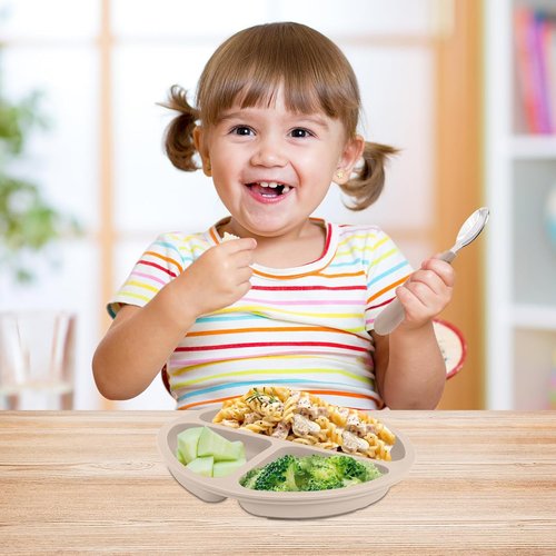 Eascrozn Kids Silverware Set - 6 Pack Toddler Utensils with Silicone Handles | Safe Forks & Spoons, Dishwasher Safe