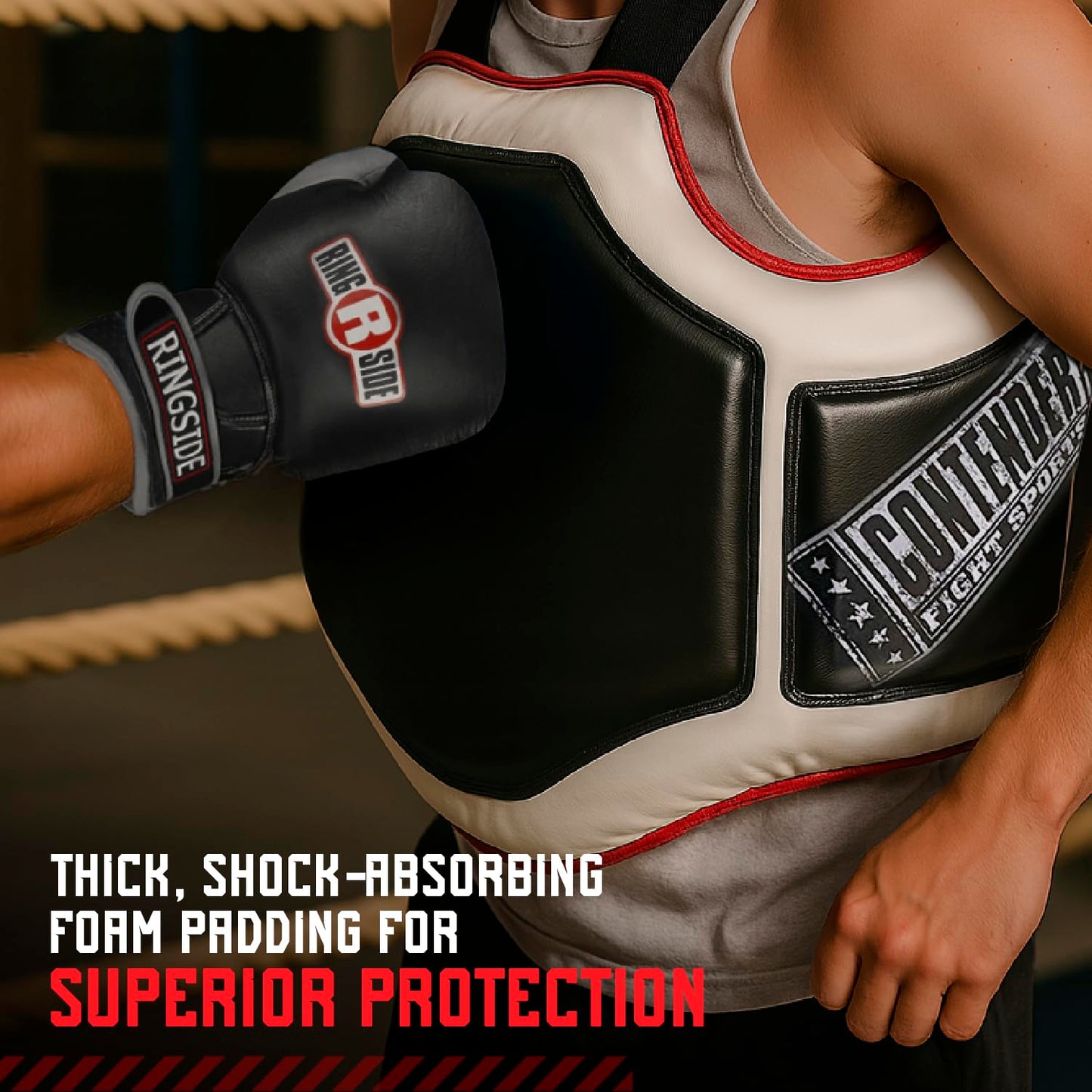 Contender Fight Sports Heavy Hitter Boxing Body Protector PBP Black/White