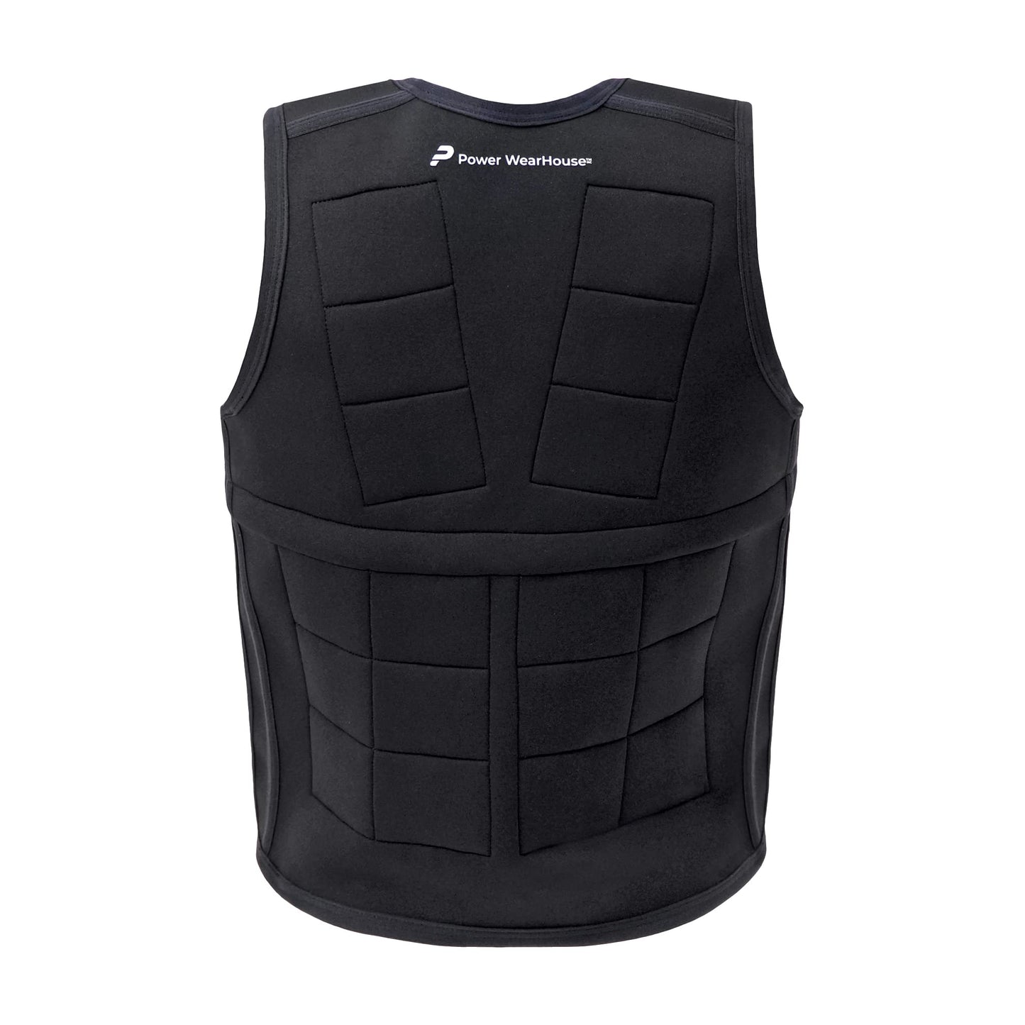 Power WearHouse Osteoporosis Weighted Vest for Bone Health, 5lbs (XL) - Black Neoprene Modern Weighted Vest
