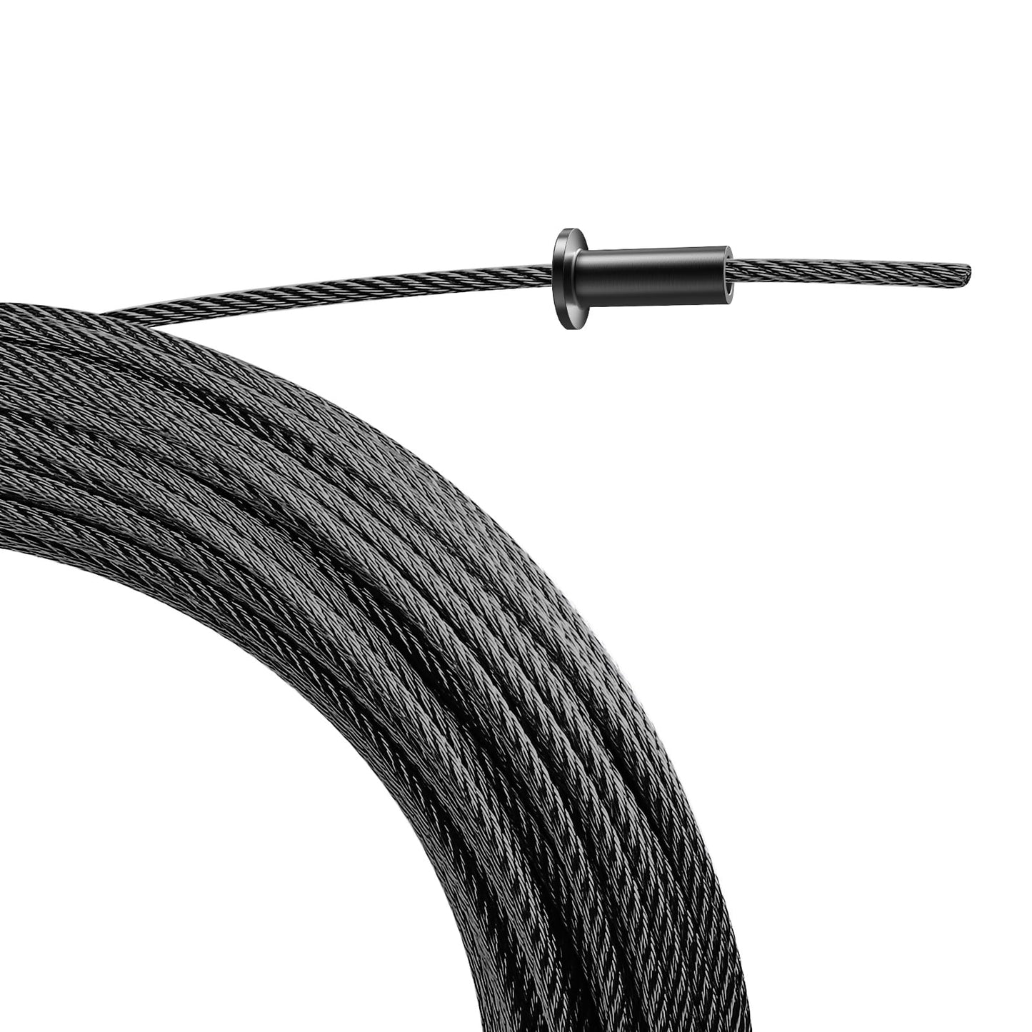 BLIKA 80 Pack Black Stainless Steel Protector Sleeves for 1/8" 5/32" or 3/16" Deck Cable Railing, for Wood/Composite Posts, T316 Marine Grade, Black Cable Railing Protector Sleeves