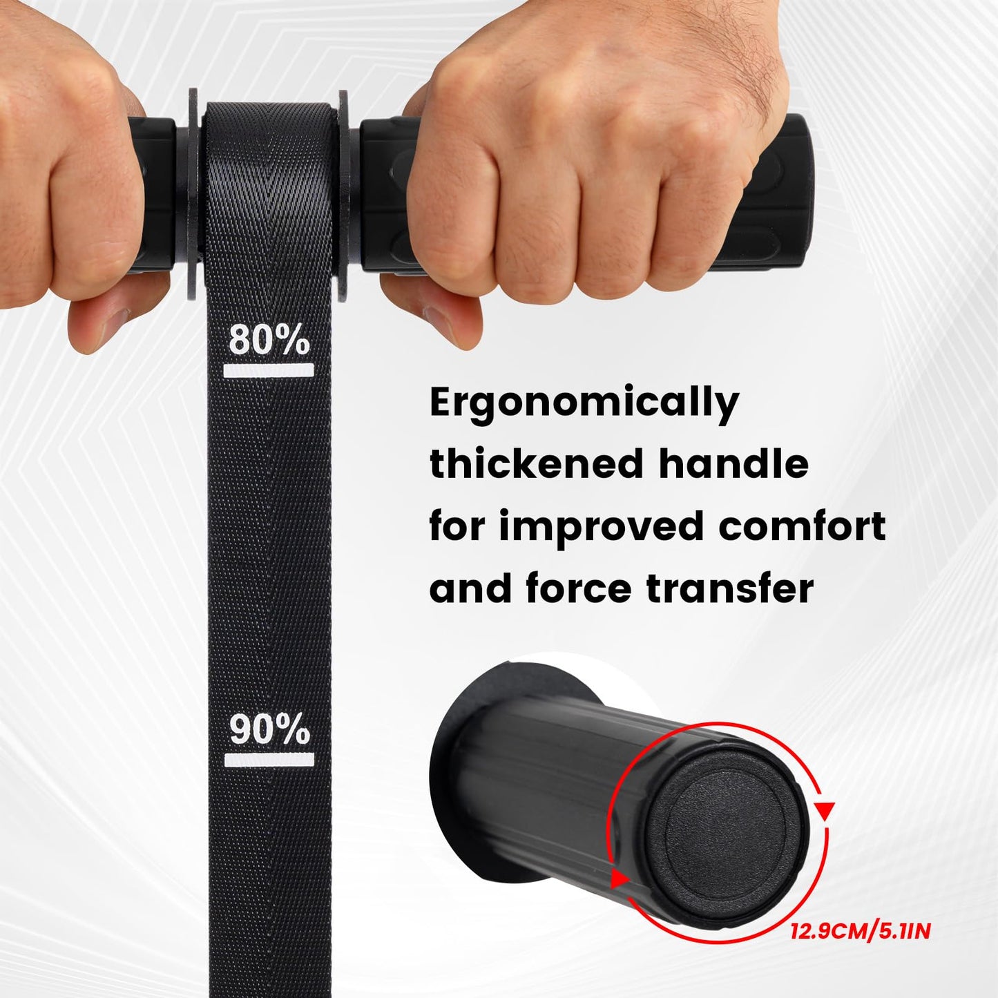 LIZAAL Forearm Strengthener & Wrist Roller，Forearm Exerciser with Thicker Silicone Handle, Forearm Trainer with Heavy-Duty Nylon Strap, Ideal for Muscle building,Grip Strength and Recovery Training - Black