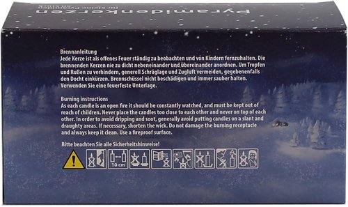 Jeka Pyramid Candles - 14mm Medium White Candles for Elegant Home Decor