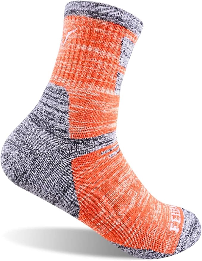 FEIDEER Hiking Walking Socks For Women, Multi-pack Outdoor Recreation Socks Moisture Wicking Crew Socks