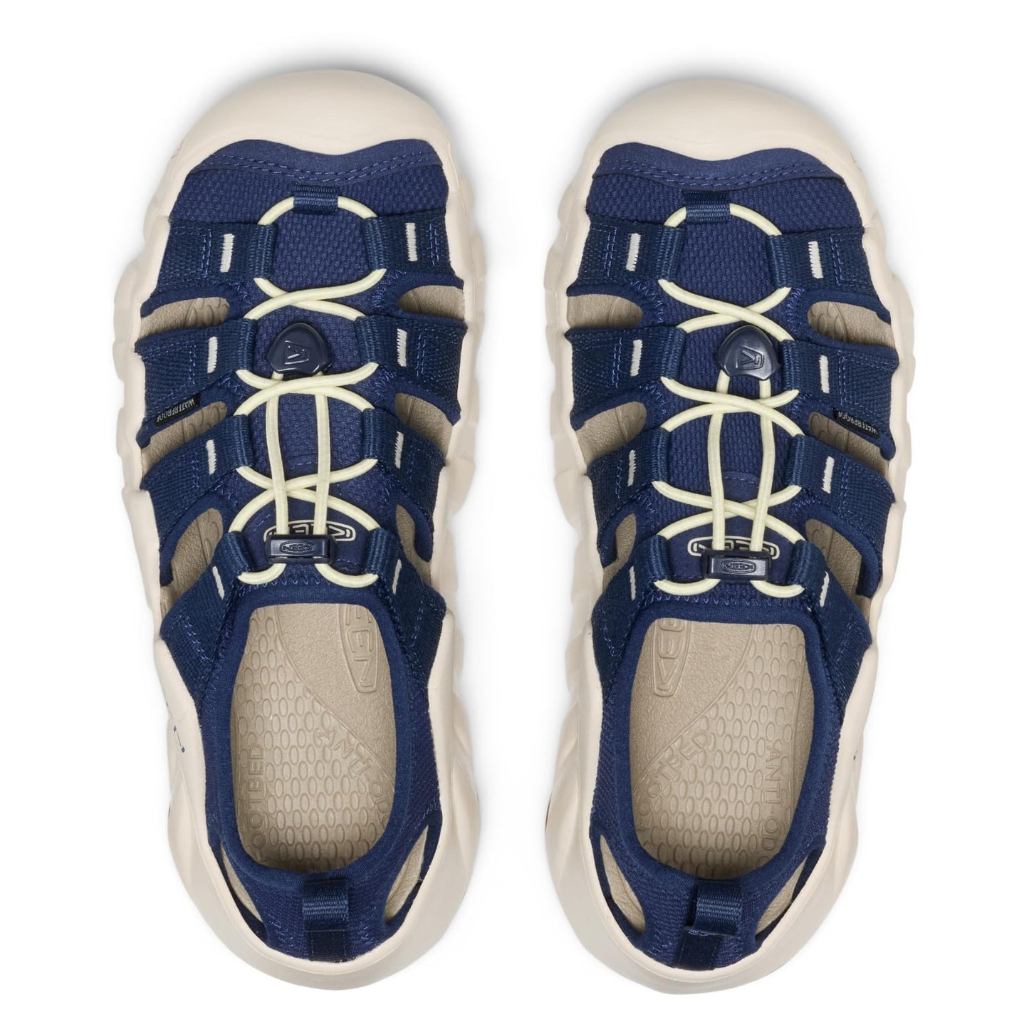 KEEN Women's Hyperport H2 Breathable Easy On Comfortable Hiking and Water Sandals, Naval Academy/Wax Yellow, 6