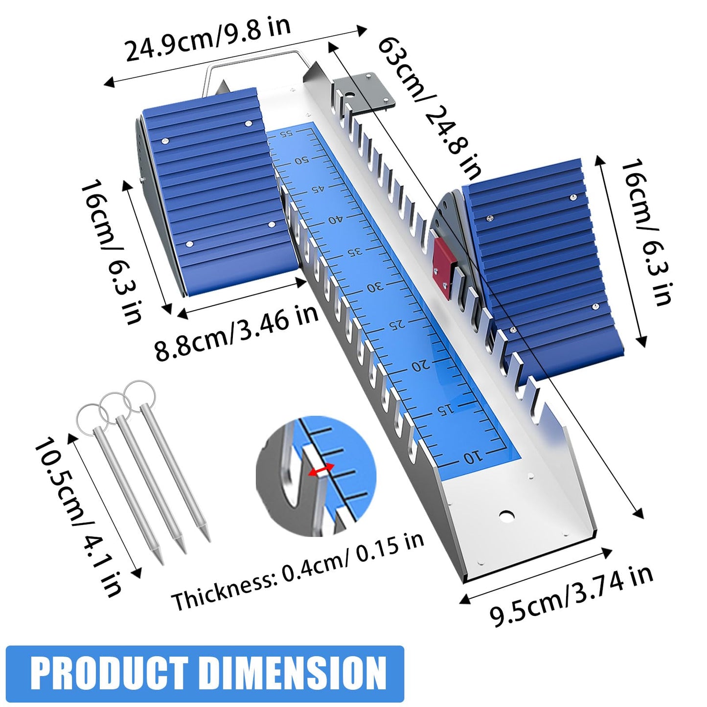Supvision Multi-Function Lightning Starting Block Sprinter Pedals 6 Angle Adjustable Sprinters Track and Field Aluminum Suitable for Plastic Runway Cinder Track Back School Fall Sports Day