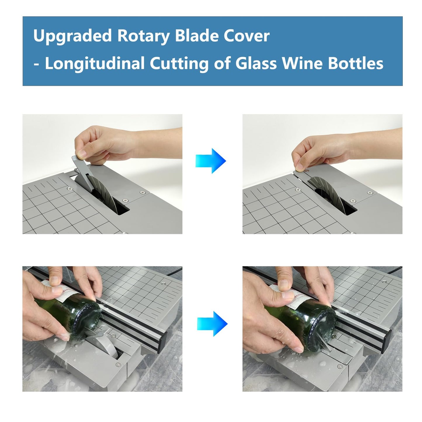 Deruilong Electric Bottle Cutter, Trim Saw, Glass Bottle Cutter, Glass Cutter, Stain Glass Cutter Stone Cutter Brittle and Hard Materials Cutter