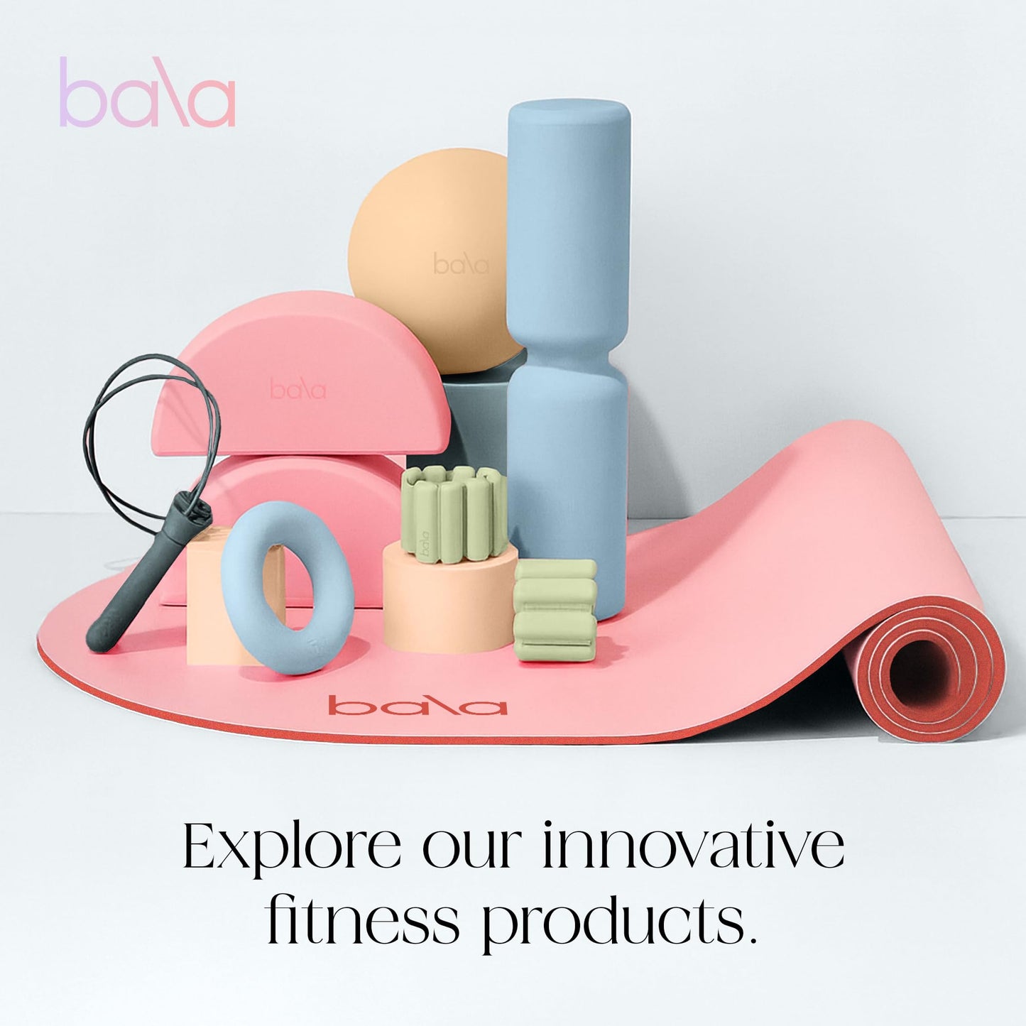 Bala Bands Resistance Bands for Women & Men - Fabric Exercise Bands for Working Out - Wrist, Ankle, Legs & Booty Bands - Workout Resistance Bands for Yoga, Pilates, Strength Training