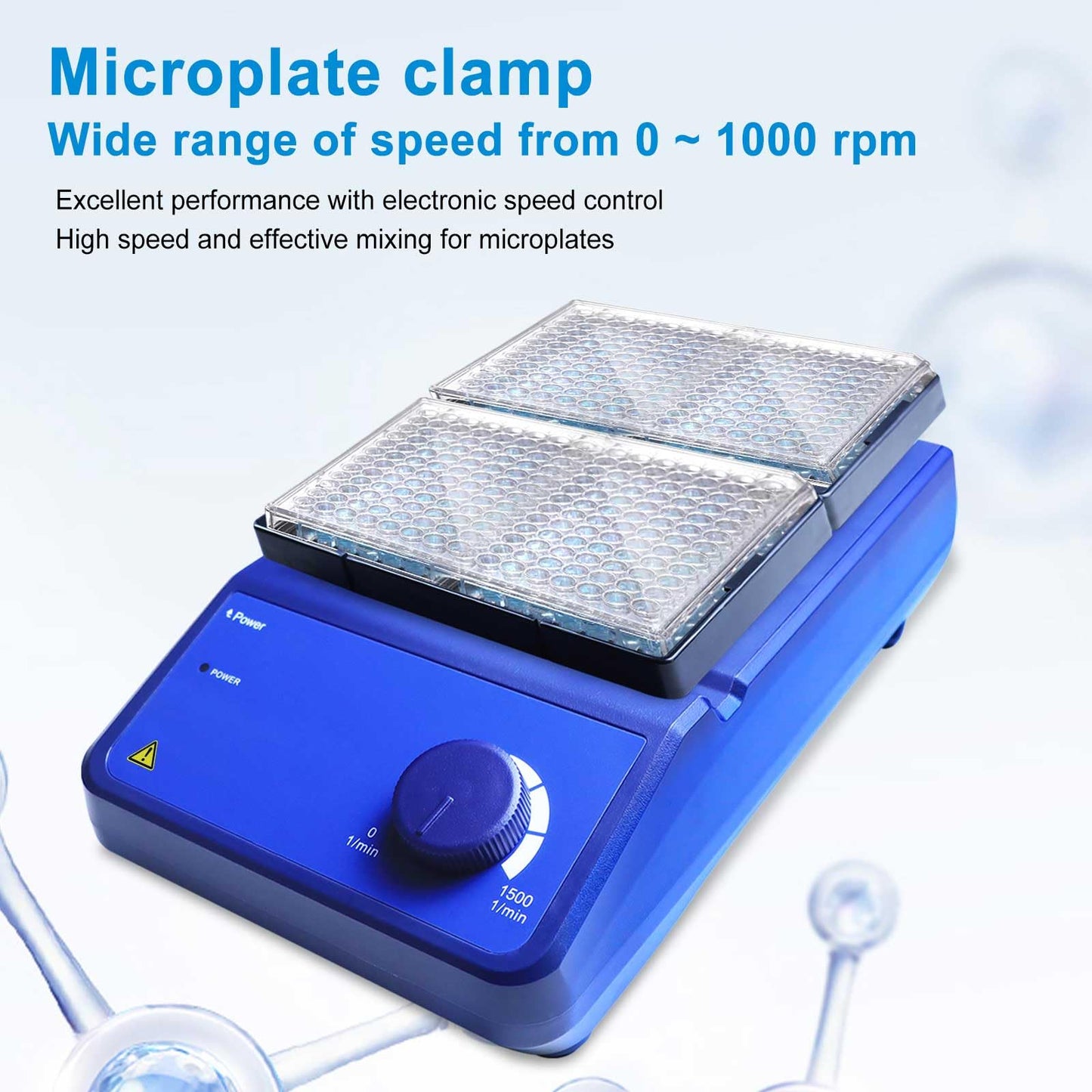 Microplate Mixers 96-Well Cell Culture Plate Mixer Adjustable 0-1500 RPM Laboratory Shaker Agitator (MX-M2)
