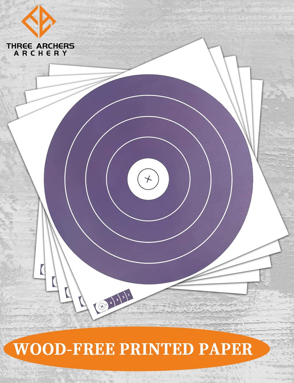 THREE ARCHERS NFAA 30pcs Archery Targets 40cm Standard Archery Targets 5 Ring Single Spot for Archery Training Competition Target Practice