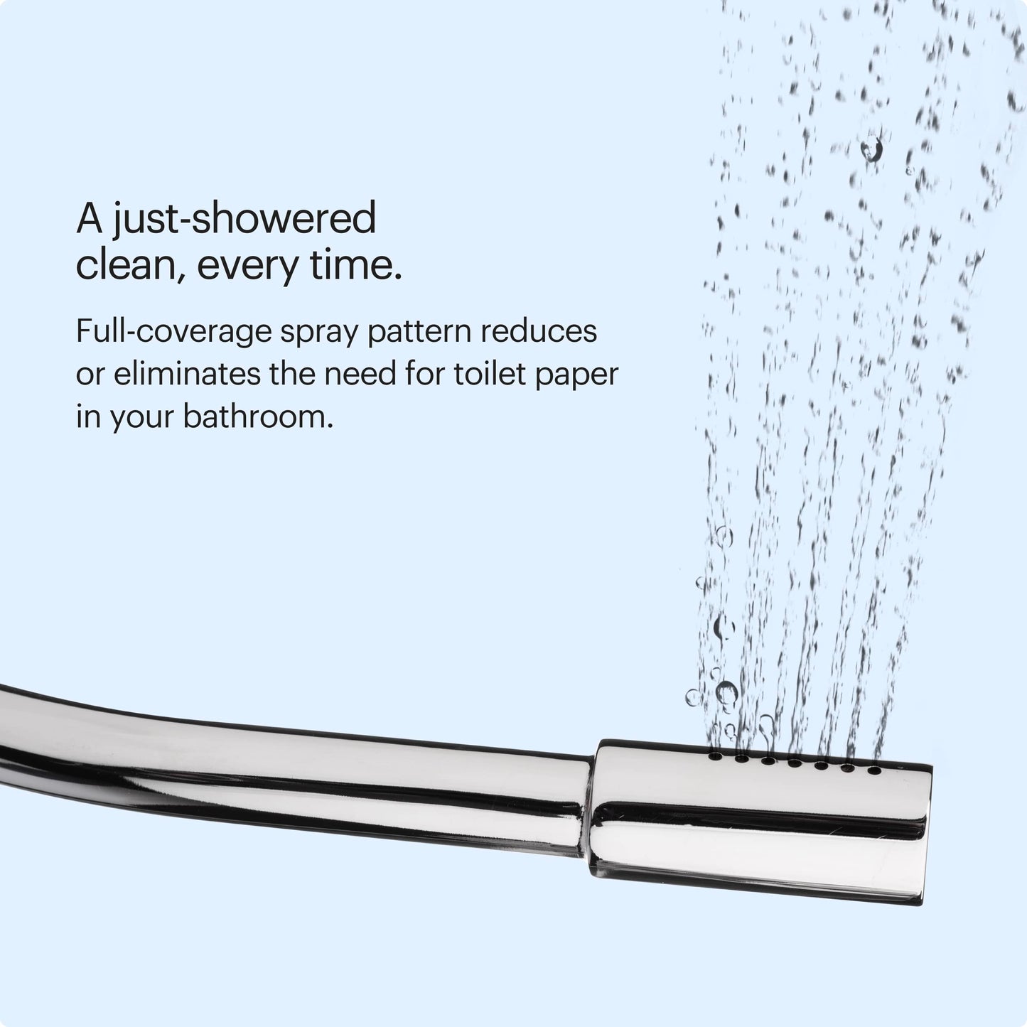 Brondell SMB-25 Side Mounted Manual Bidet Attachment for Toilet Seats with Adjustable Sprayer and Water Pressure, Thin Profile, Chrome (Dual Temperature), X-Large