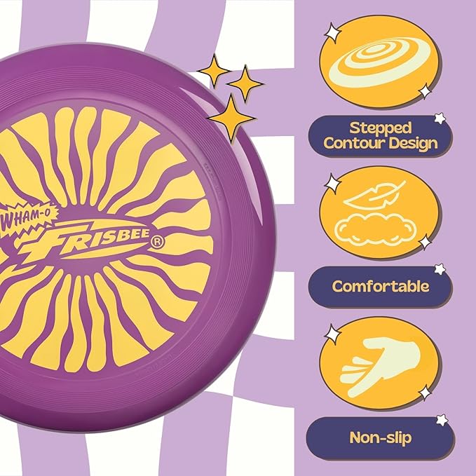 Wham-O Frisbee Cool Flyer Flying Disc, 9.95 Inch Sports Disc Lightweight Durable for Outdoor Beach Park Backyard Game - 130g