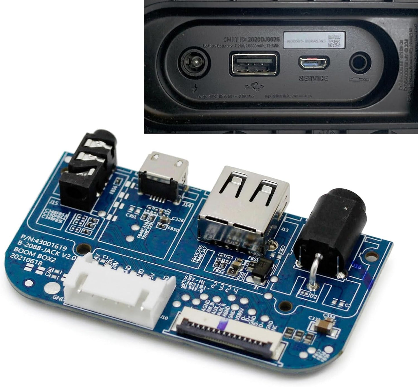 2 TECKEEN Charger Power Port Spare Charging Module Accessories for JBL Boombox ND, Replacement Speaker Spare Part