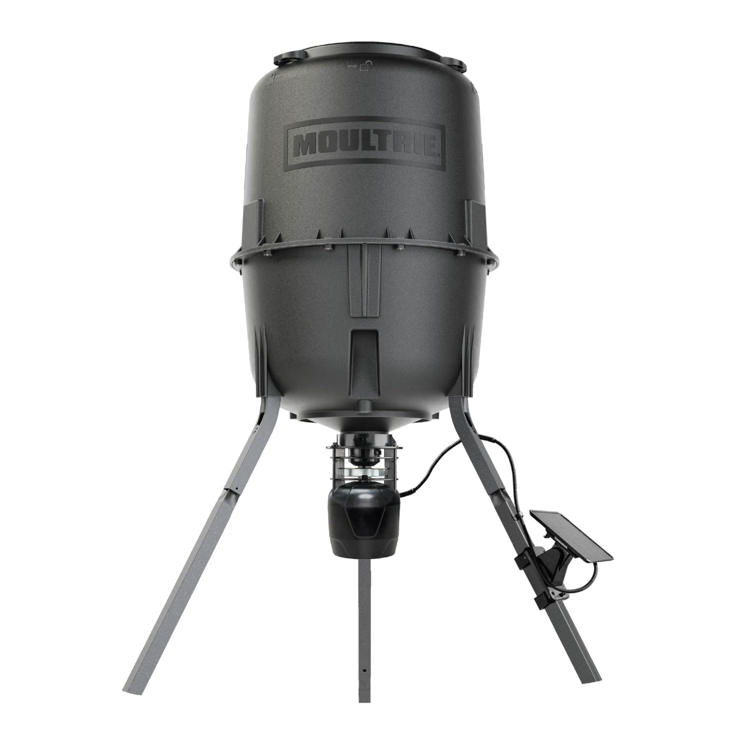 Moultrie Deer Feeder Connected - 250 lb Cellular Tripod Feeder - 6V Spincast, Feed Level Detector - Nationwide 4G LTE Auto-Connect - Cellular Monitoring and Programming