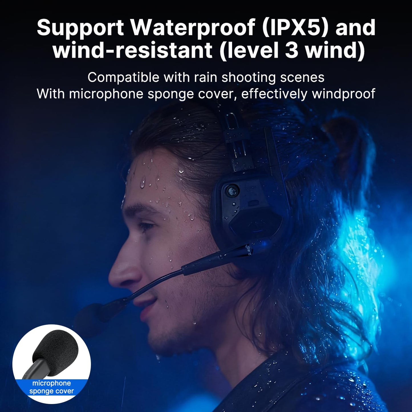 Saramonic WiTalk9SE-4S Wireless Intercom Headset System, 4 Person Full-Duplex 2.4GHz Wireless Single-Ear Noise-Canceling Headset Intercom System for Event TV Documentary Production