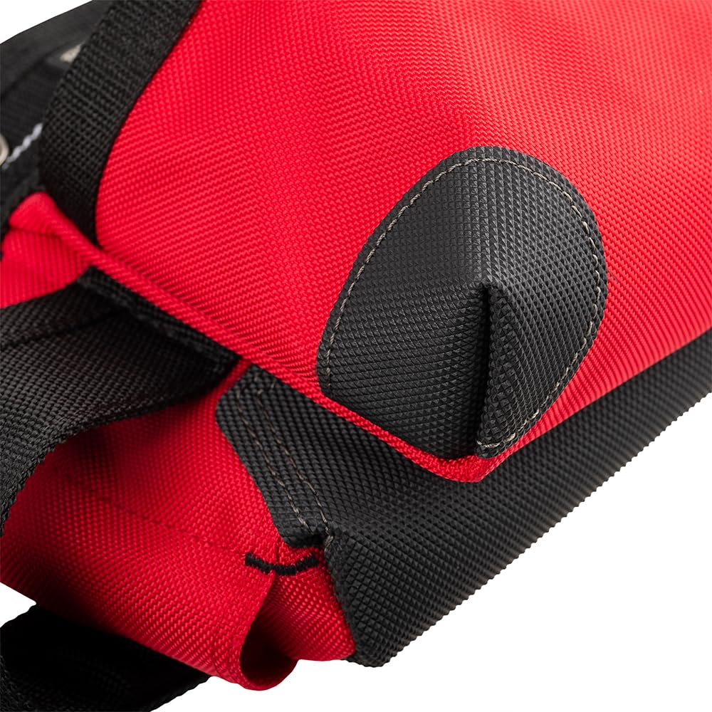 Bucket Boss 3 Tool Bag Tool Belt with Suspenders in Red, 55185-RD