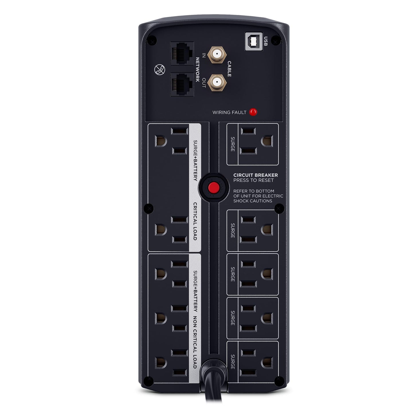 CyberPower CST135UC2-R Line‑Interactive UPS Battery Backup and Surge Protector, 1350VA/810W, AVR, 10 Outlets, USB‑C & USB‑A Charging, LCD Display, UL Certified (Renewed)
