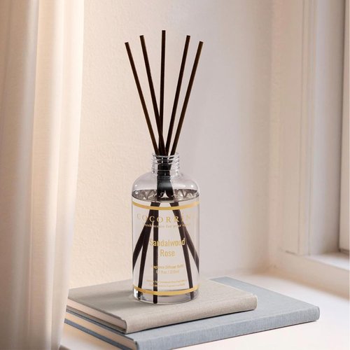 COCORRÍNA Reed Diffuser Refill - Sandalwood Rose Scent | 6.7 Fl. Oz with 8 Sticks