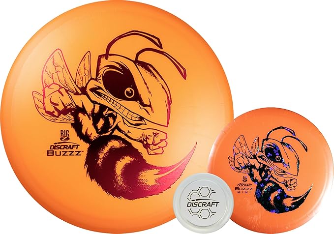 Discraft Big Z Buzzz & Mini Buzzz Combo Pack | Orange Midrange - Discs with Varied Foils - Varied Weights