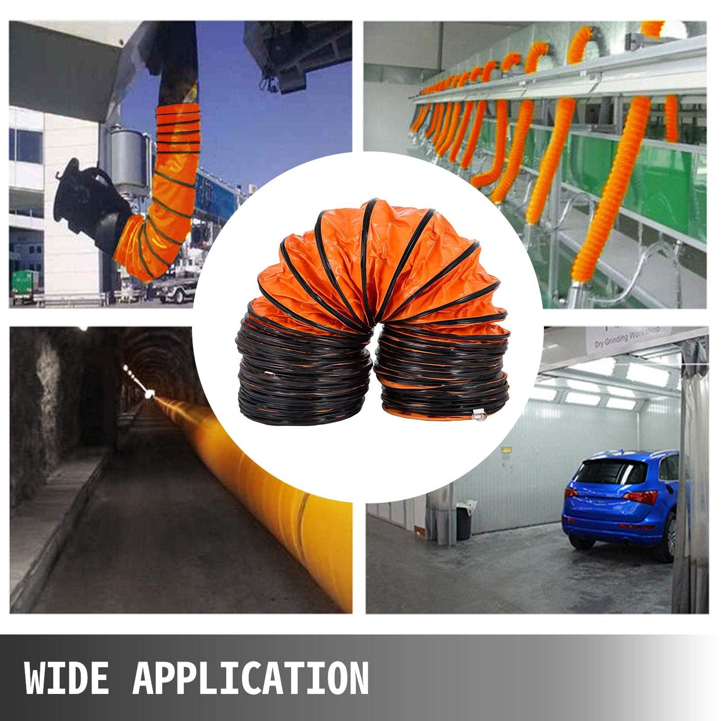 VEVOR Inflatable Paint Booth 28x15x10ft w/Air Filter System & Blowers + 25FT 12IN PVC Flexible Duct Hosing for Exhaust Fan