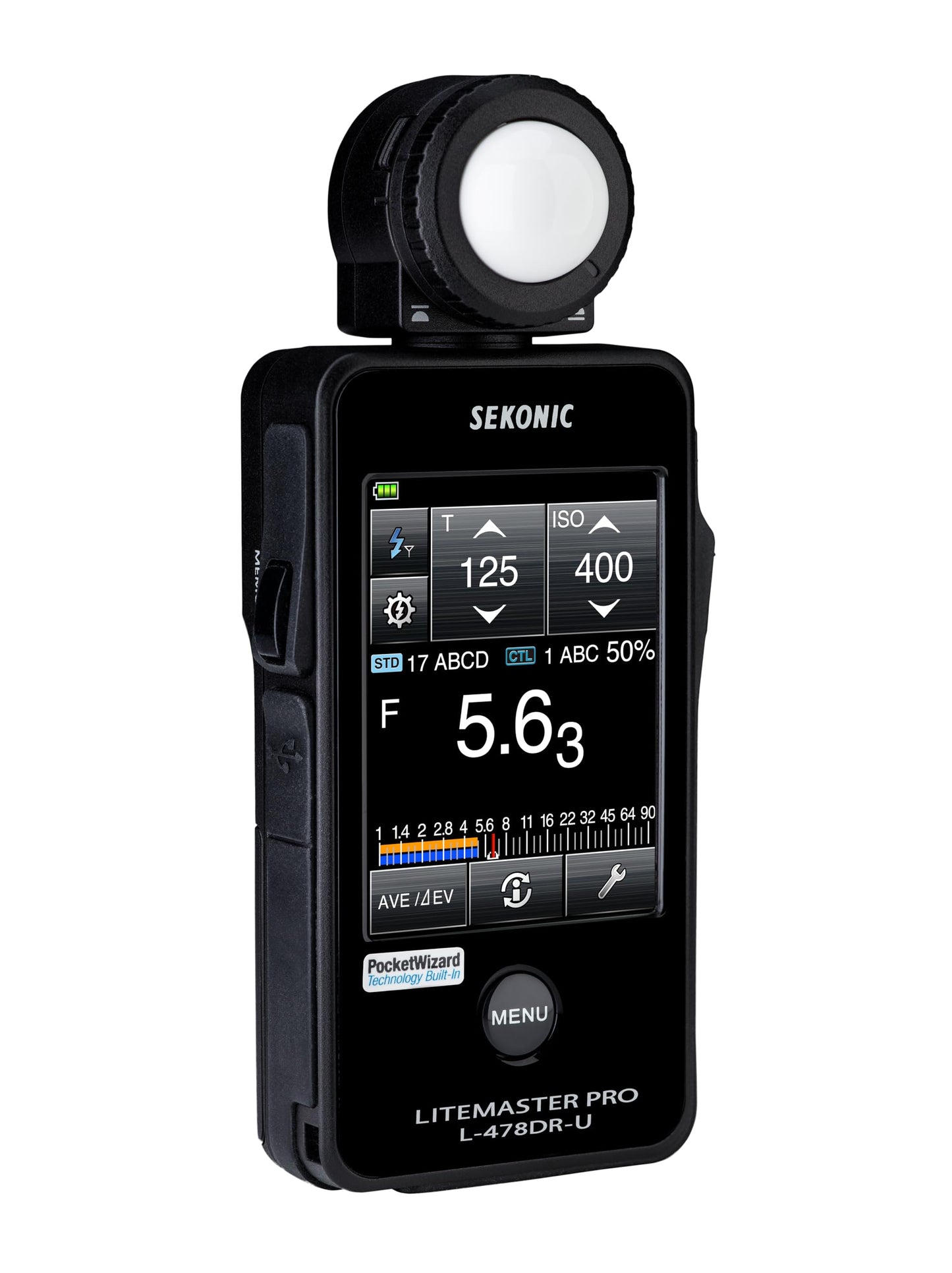 Sekonic L-478DR-U Pocket Wizard Lightmeter With Exclusive USA Radio Frequency And Exclusive 3-Year Warranty,Black,401-477