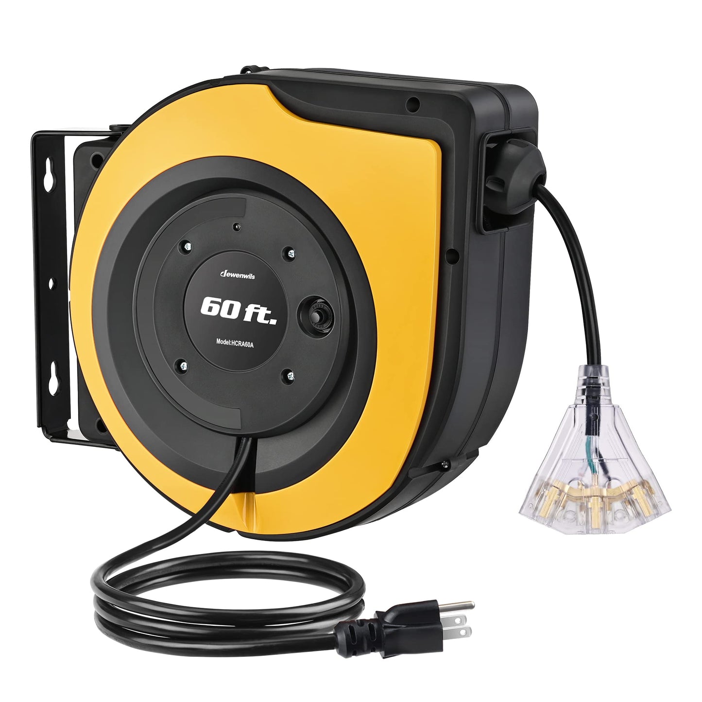 DEWENWILS Heavy Duty Cord Reel, 40FT & 60 FT Retractable Extension Power Cord