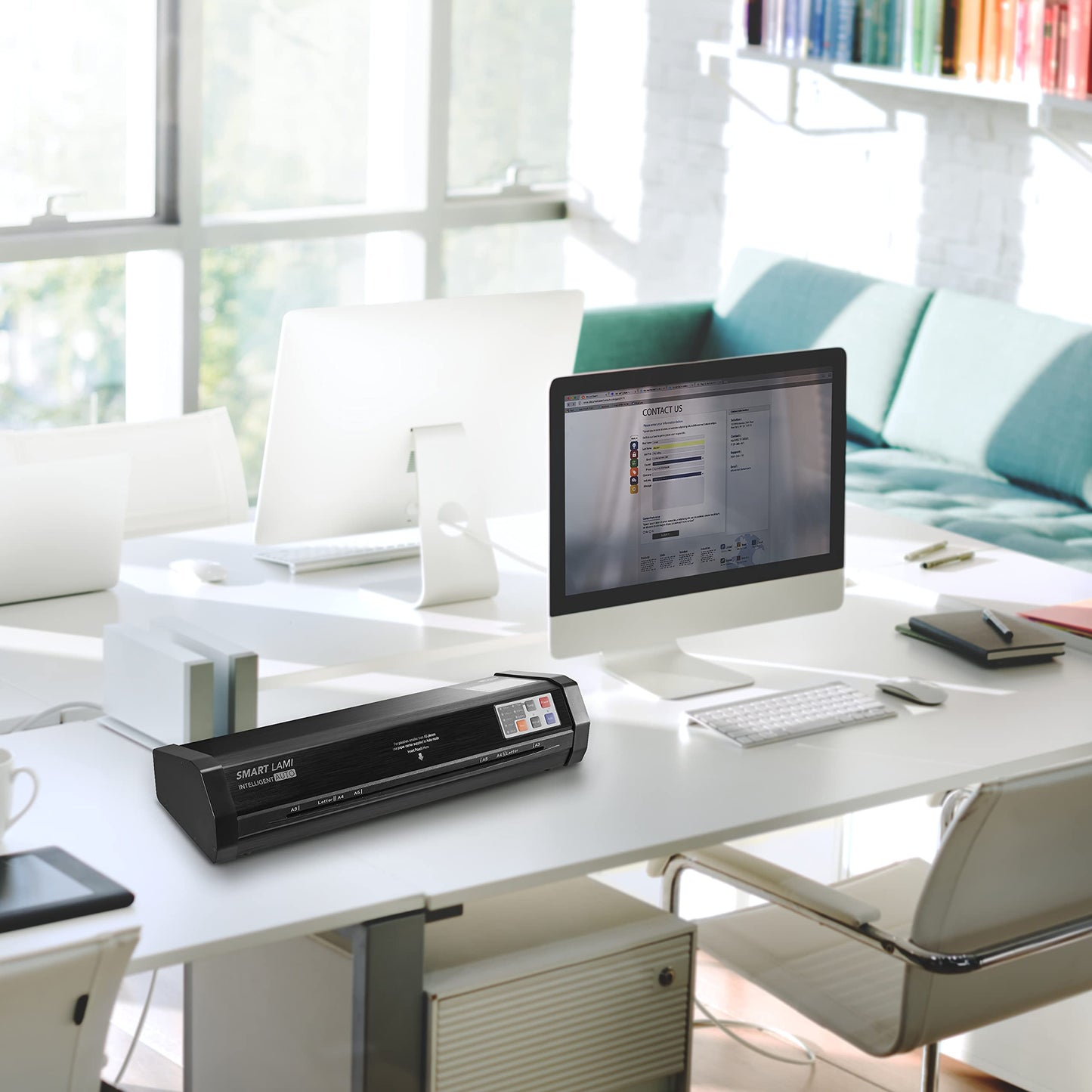 SINCHI Auto Sense 13" Heavy-Duty Laminator for Business & School, 3–10 Mil, 50s Warm-Up, 17s/Sheet, Works with Cardstock & Dark Prints, Never-Jam, Laminates 11x17, Includes 10 Sheets