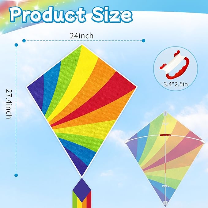YongnKids Kite for Kids Easy to Fly - Kites for Kids Girls Boys Adults Easy to Fly, Perfect for Easter Birthday Gift Idea Beach Trip Park Family Activities Outdoor Games