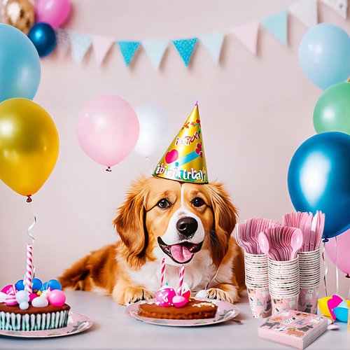 Jinei 350 Pcs Dog Birthday Party Supplies Pink Dog Tableware Set Serves 50 Guests Puppy Birthday Decorations Includes Pink Puppy Plates Cups Napkins Forks Knives Spoons for Party Supplies
