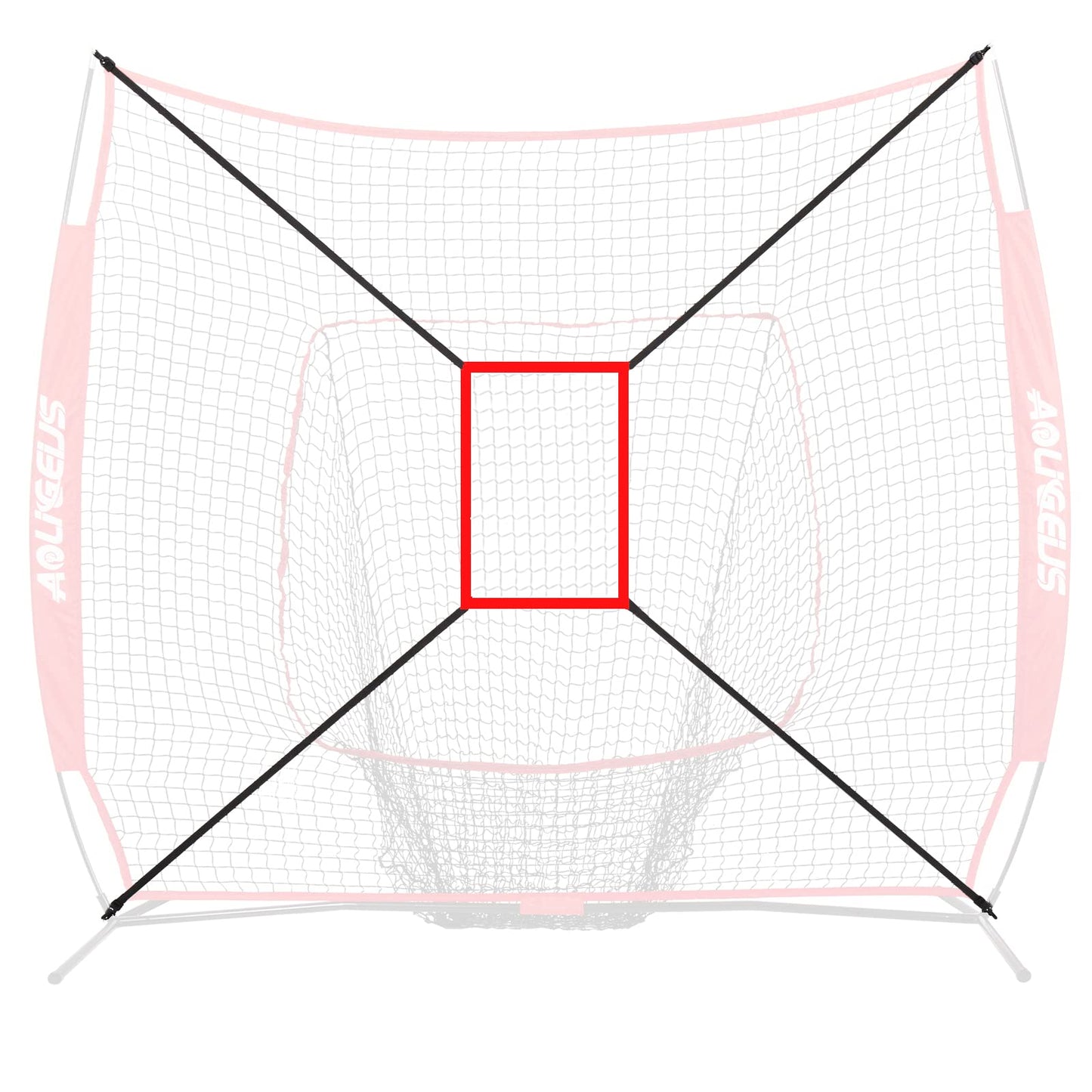 AOLIGEIJS Baseball Net Adjustable Strike Zone Target… (Strike Zone, Red)