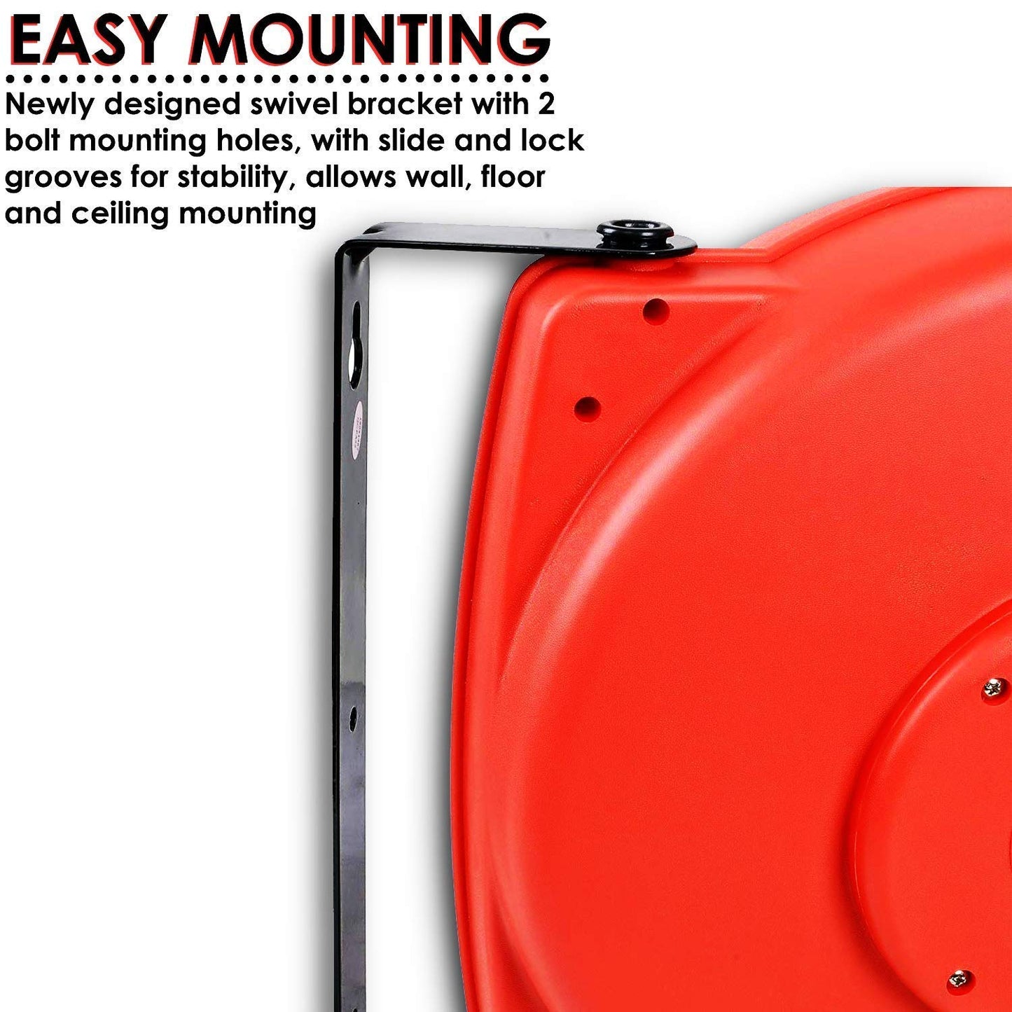 REELWORKS Oil Hose Reel 1/2"x50' & Extension Cord Reel 12AWGx80'(BUNDLE DEAL)