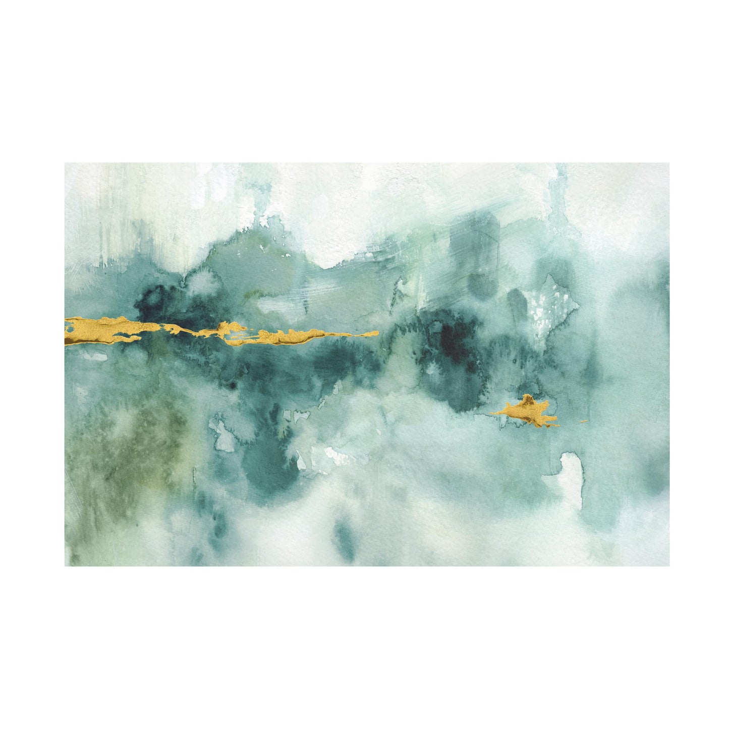 Wrapped Canvas Wall Art - Lisa Audit 'My Greenhouse Abstract I Crop Blue' Wall Art for Living Room, Bedroom, or Office Décor - 22x32