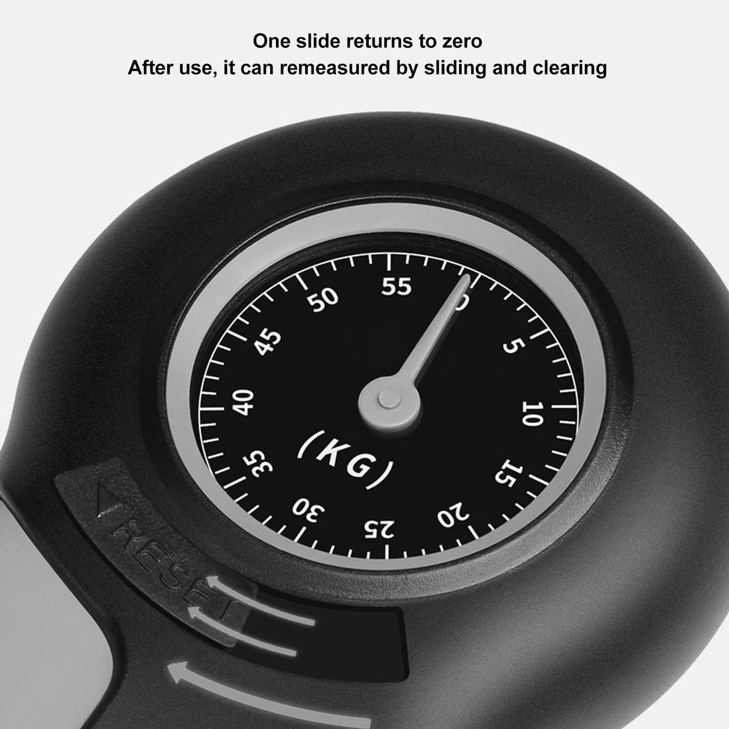 Hand Strengthener Grip Tester, Lightweight Portable ABS Hand Dynamometer for Measuring Grip Strength for Finger Trainer Wrist Strengthening Device Home Exercise (Gray Black)