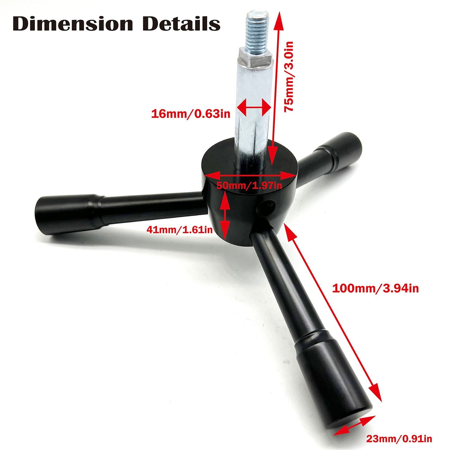 YOSEC Black 3 Spoke Safe Handle Replacement for Most Gun Safe cabinets, Depository safes, Vault Doors and Fireproof safes