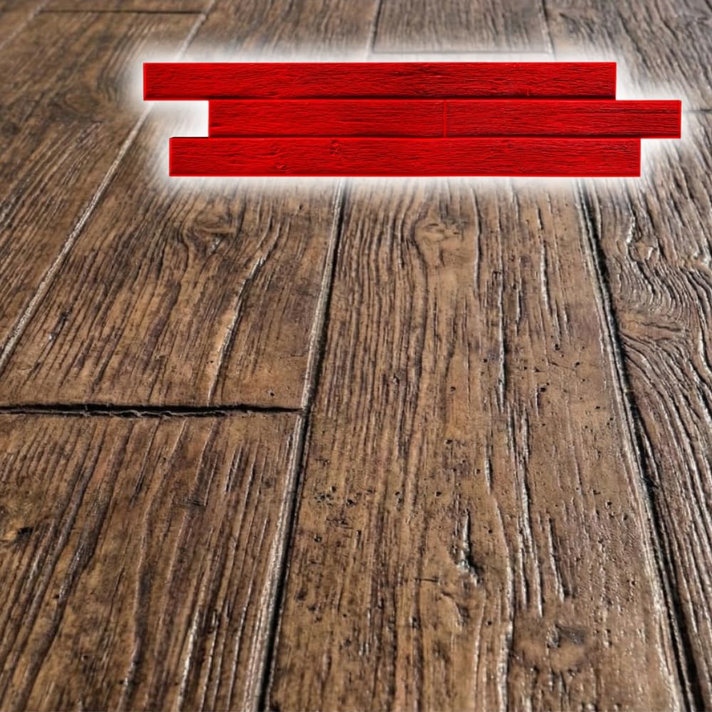 6" Wood Concrete Stamps 82" x 18" – Made in USA – Decorative Rigid Concrete Stamp Mat with Wood Grain Texture – Create Realistic Patterns for Driveways and Patios – Durable Polyurethane SM 5500/1