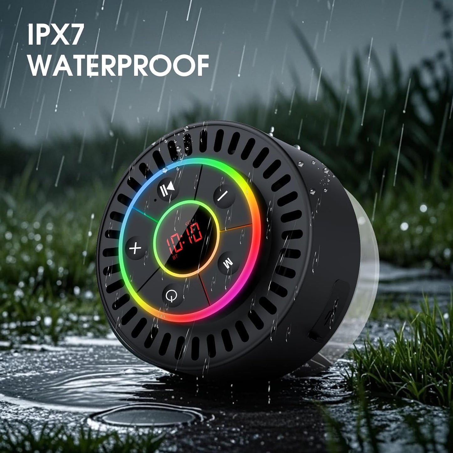 ZHINDVIS IPX7 Cup,8H Bluetooth Speaker, Shower Speaker Waterproof, Speakers Bluetooth Wireless with Rich Bass, Portable