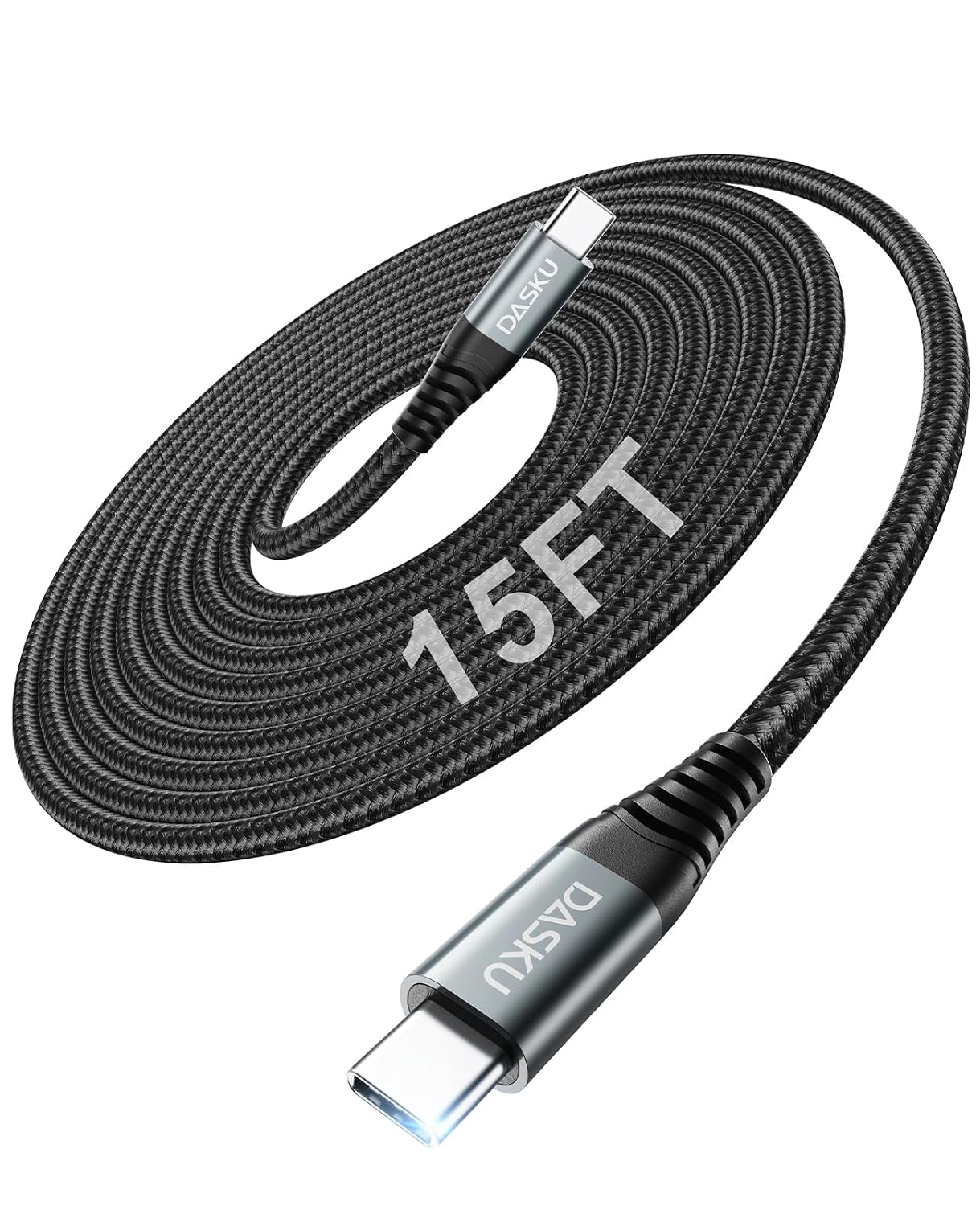 15FT 100W 1Pack, 17/16/15/Pro S23/Switch/More USB C to C Cable Extra Long USB C Cable Fast Charging,USB C to USB C