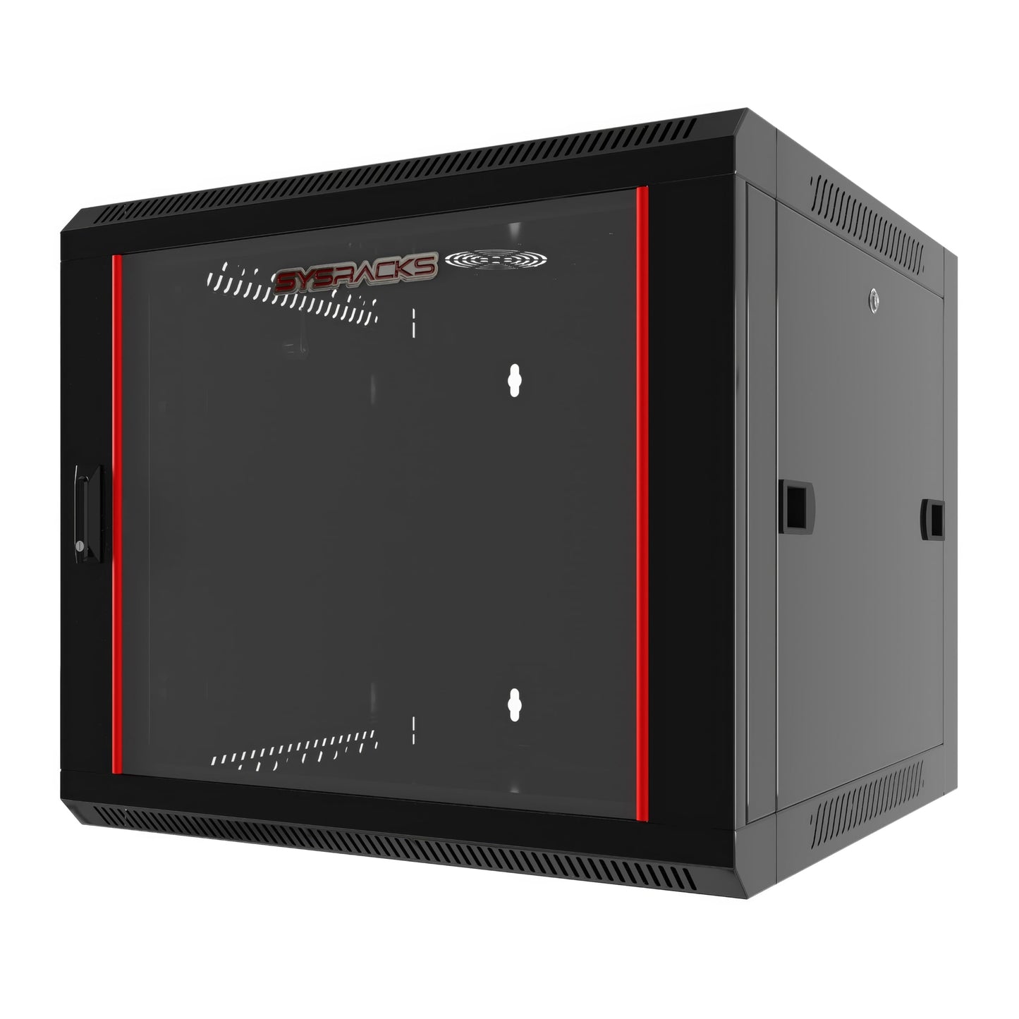 9U Wall Mount Home Lab Server Rack – 19" Locking Network Cabinet, 24" Deep Empty Rack Enclosure for Routers, NAS, Switches and Home Network Equipment