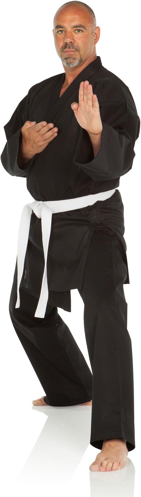 Ronin Medium Weight Karate GI Middleweight Martial Arts Karate Uniform - 9.5 oz Cotton, White Belt Included