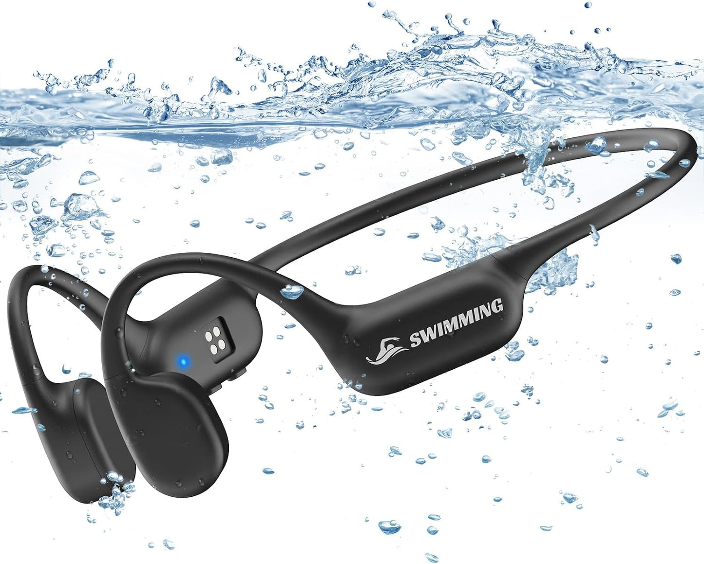 Swimming 5.4 Sports,IP68 32GB MP3 Player,Swimming SAMVEK Headphones, Bone Conduction Headphones, Bluetooth Wireless