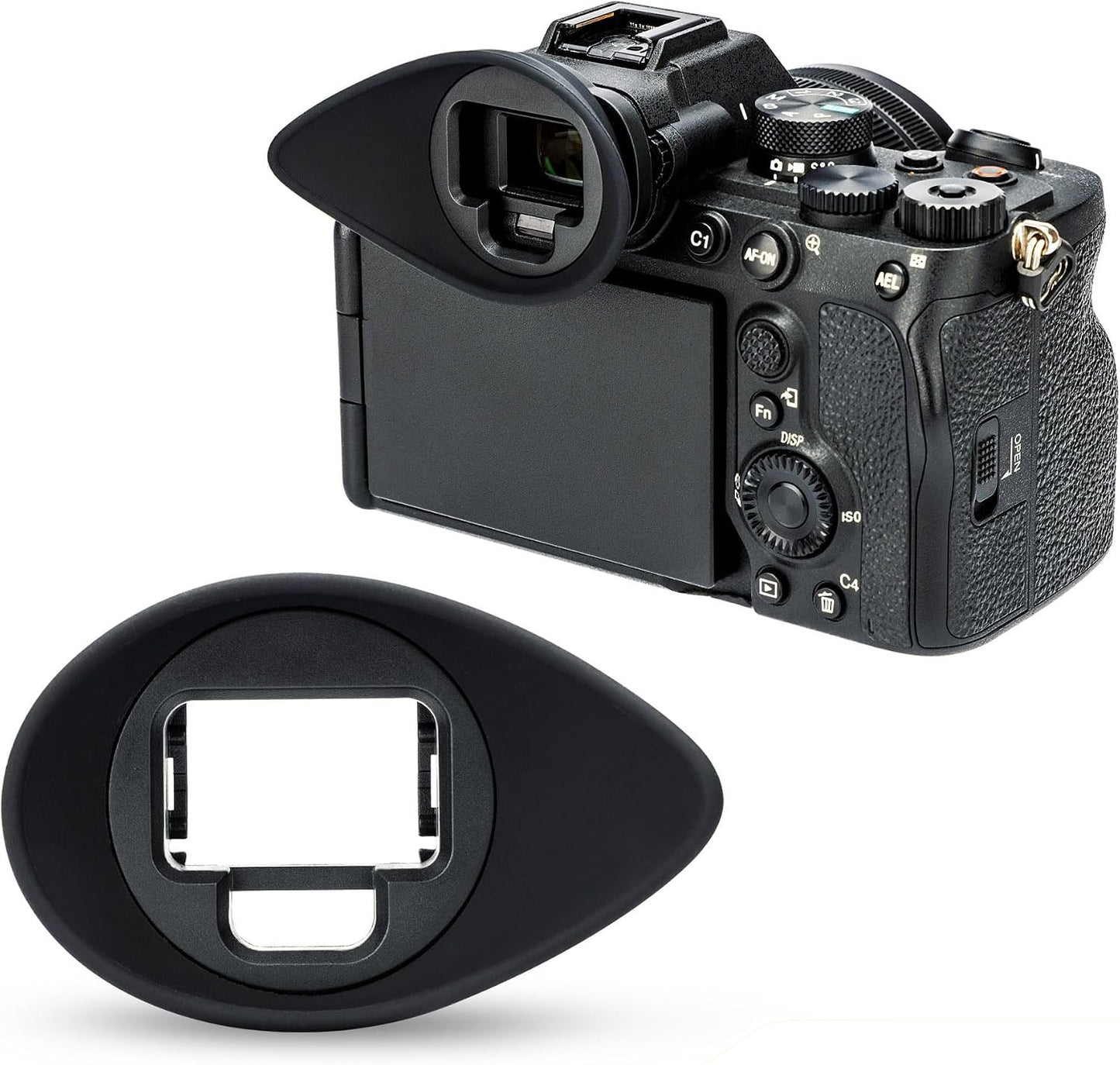 2 Pack FDA-EP21L A7IV A7RV Soft Silicone Camera Eyepiece Eyecup + Eyecup Eyepiece, Camera Viewfinder Eyeshade