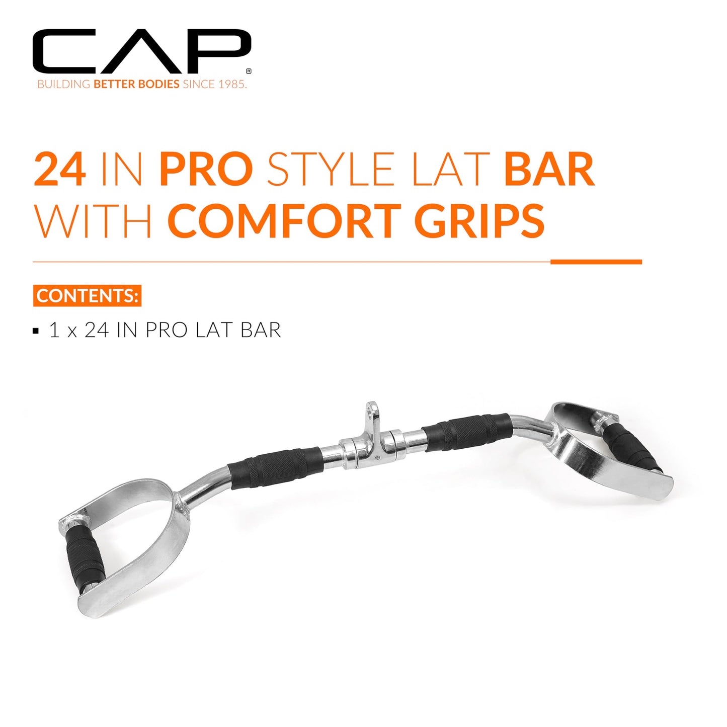 CAP Barbell Deluxe Pro-Style LAT Bar, 24-Inch