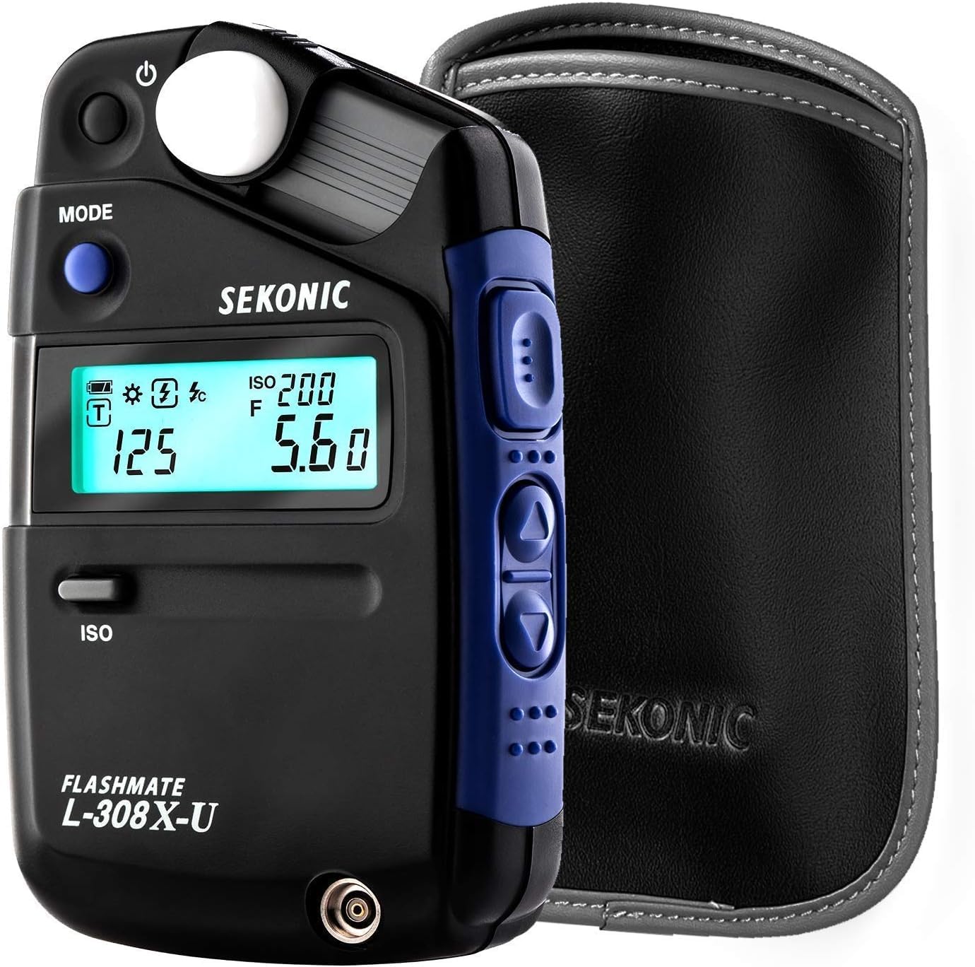 Sekonic L-308X-U Flashmate Light Meter, Compact Digital Incident & Reflected Exposure Meter with Photo, Cine & HD Cine Modes, LCD Auto Backlight, Illuminance Measurement, Pocket-Sized Design