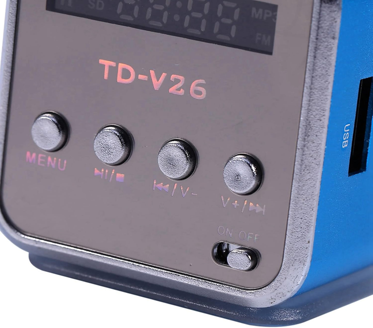 Zerone MP3 5W 5x5cm Mini Speaker Digital Music Player, with FM Radio Portable Audio Player Supports TF/USB Output
