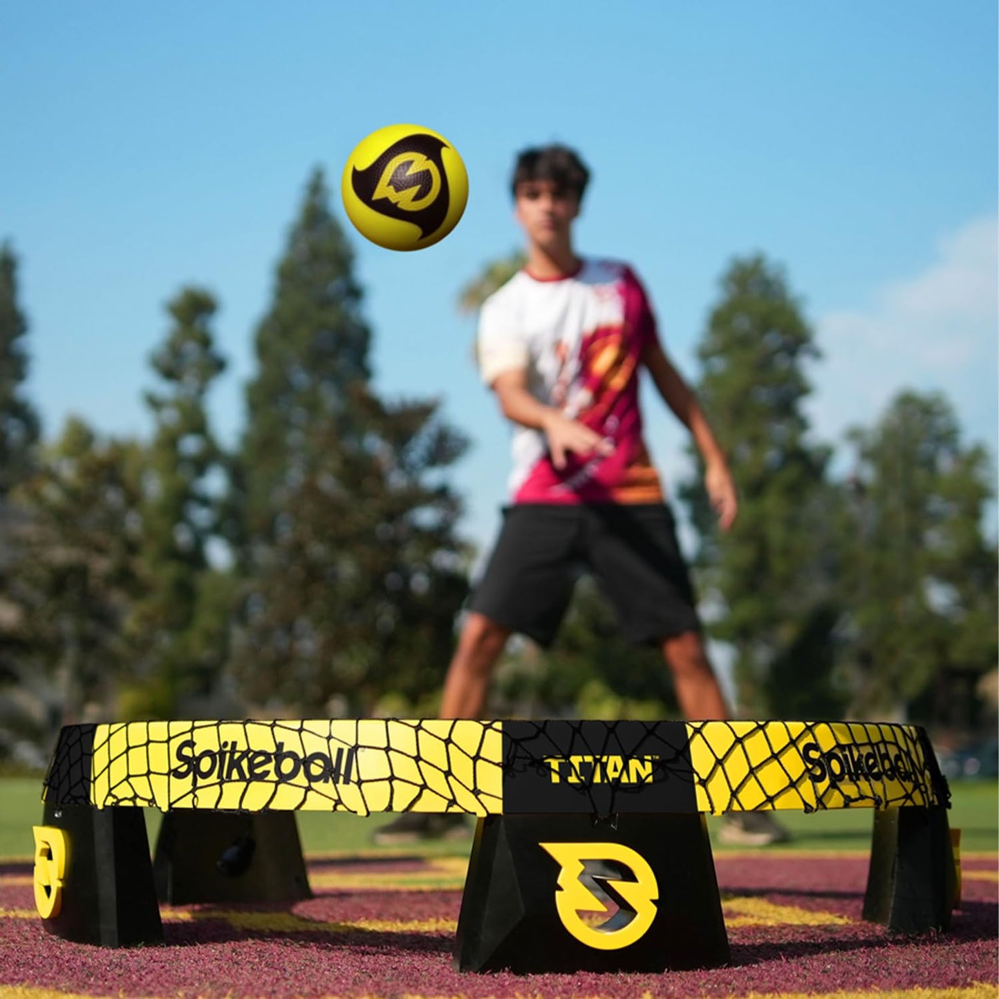 Spikeball Titan Game Set - Stronger Frame & Enhanced Stability, Includes 1 Pro Ball & 1 Atlas Ball, Competition Ready, Portable with Carry-Bag